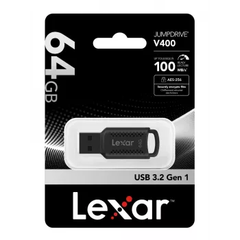 Lexar JumpDrive LJDV400064G-BNBNG USB-stick 64 GB USB Type-A 3.2 Gen 1 (3.1 Gen 1) zwart
