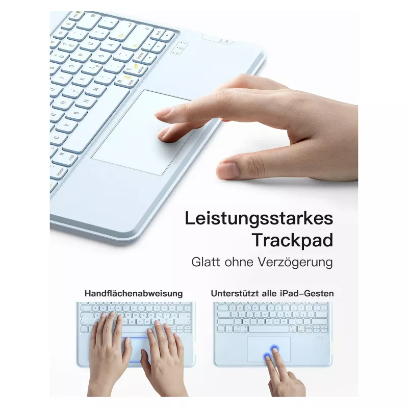 Toetsenbord Inateck KB04118_BLUE voor iPad Air 6 Pro 12 13