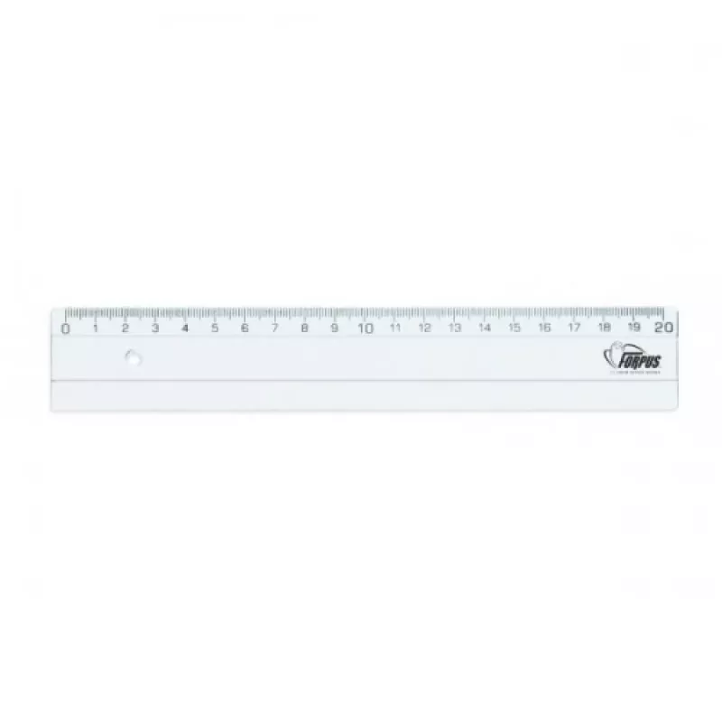 Lineaal Forpus, kunststof, transparant, 20 cm 1225-020