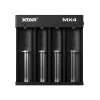 Lader XTAR MX4 4-slot universeel Li-Ion NiMH USB-C, zwart, ondersteunt 4 batterijen
