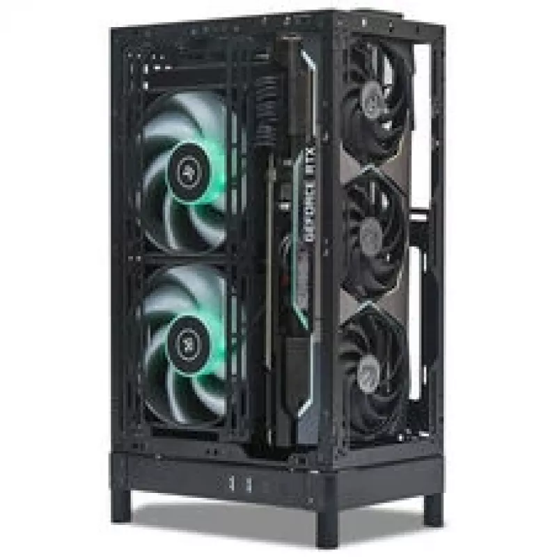 Mini ITX/ATX pc-behuizing ssupd Meshroom D (CS-MRD-BK-1) — compacte zwarte behuizing met mesh-panelen