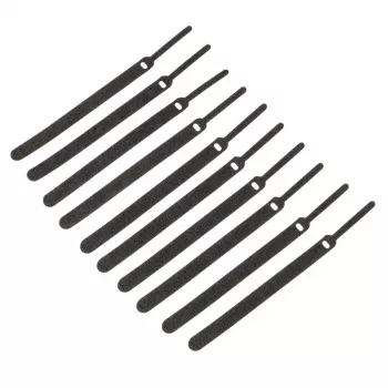 Klittenbandset Kolink KL-VCT-150 — 10 stuks herbruikbare klittenbanden, zwart