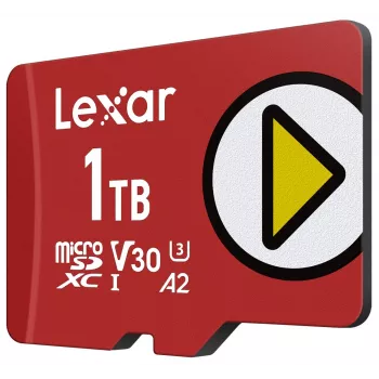 MicroSDXC-geheugenkaart Lexar 1 TB UHS‑I Class 10 U3 V30 lezen 205 MB/s schrijven 140 MB/s (rood)