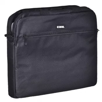 Aktetas IBOX TN6020 voor 39,6 cm (15,6 inch) laptops — nylon, zwart, schouderband