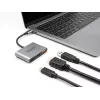 DeLOCK 61071 videokabel-adapter 0,1 m USB Type-C USB Type-C USB Type-A HDMI grijs