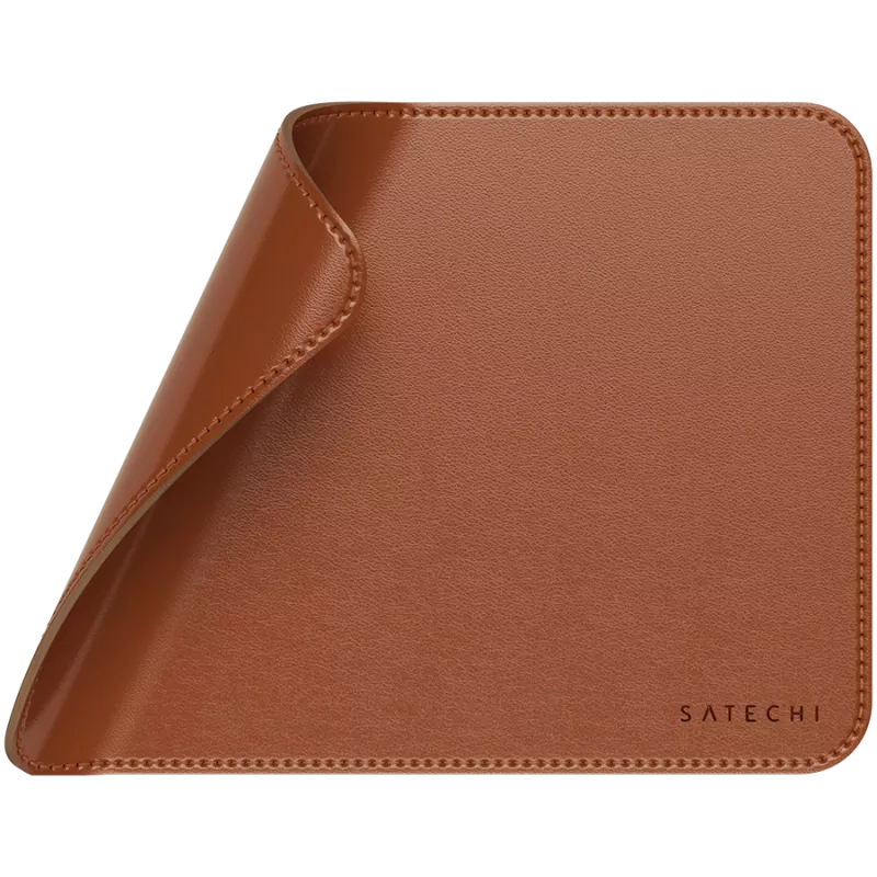 Satechi Premium muismat – muismat van veganistisch leer (bruin)