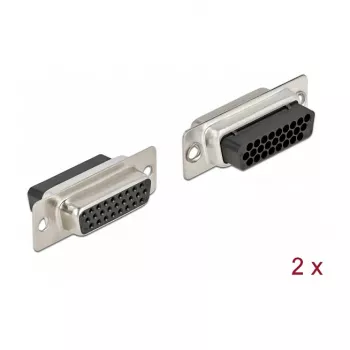 Kabelverbinder DeLOCK 66724 D-Sub HD 26 pin zwart zilver