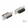 Kabelverbinder DeLOCK 66724 D-Sub HD 26 pin zwart zilver