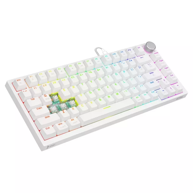 Savio ASTRAL WHITE JADE toetsenbord gaming USB QWERTY US International
