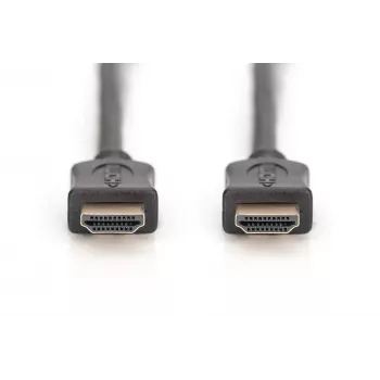 Assmann HDMI High Speed verbindingskabel, type A stekker/stekker, 10,0 m, met Ethernet, voorheen HDMI 1.4, UL, zwart, verguld (AK-330107-100-S)