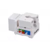 Keystone-module LANBERG KSU6-1090, Cat6 U/UTP plat, RJ-45 stekker naar LSA-bus, AWG 22/26, 14.5×16.1 mm, wit
