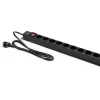 Qoltec aluminium PDU voor RACK | 16A | 16 x Schuko | verticaal | 1,8 m