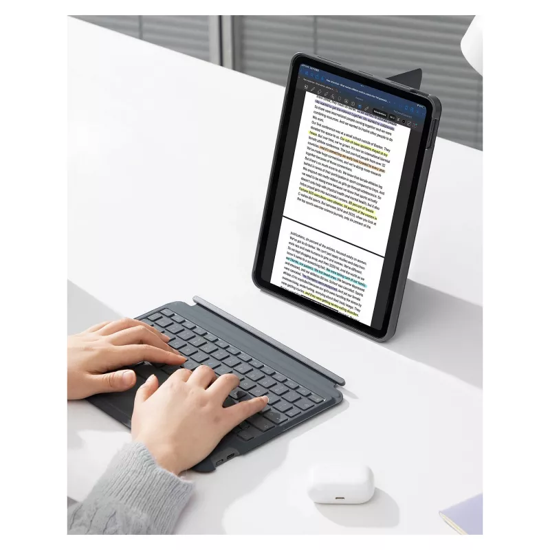 inateck toetsenbord iPad 11 iPad 10e gen. kom. QWERTZ grijs