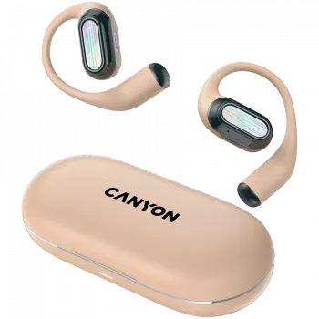 CANYON In-ear hoofdtelefoon OnFlow 12 OWS, beige Bluetooth 5.4, omgevingsruisonderdrukking, touchbediening, 4 microfoons met ENC