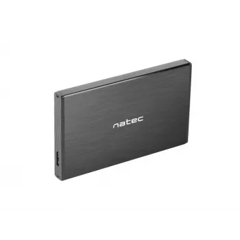 NATEC RHINO GO behuizing USB 3.0 voor 2,5'' SATA HDD/SSD, zwart aluminium