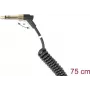 Audiokabel DELOCK 85777 — 3,5 mm stekker naar 3,5 mm stekker, 0,75 m, zwart, vergulde contacten