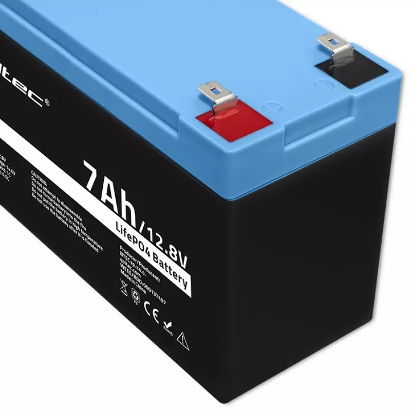 LiFePO4-accu 12,8V 7Ah, 89,6Wh, BMS