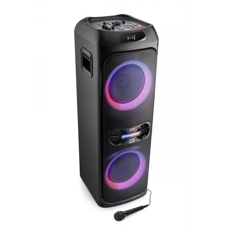 Draagbare partyluidspreker JVC XS-EP624B — zwart, op batterijen, Bluetooth