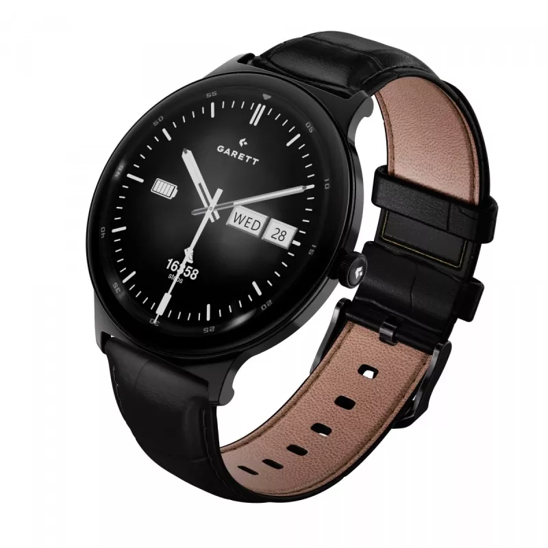 Smartwatch Garett Quantum – zwart roestvrij staal