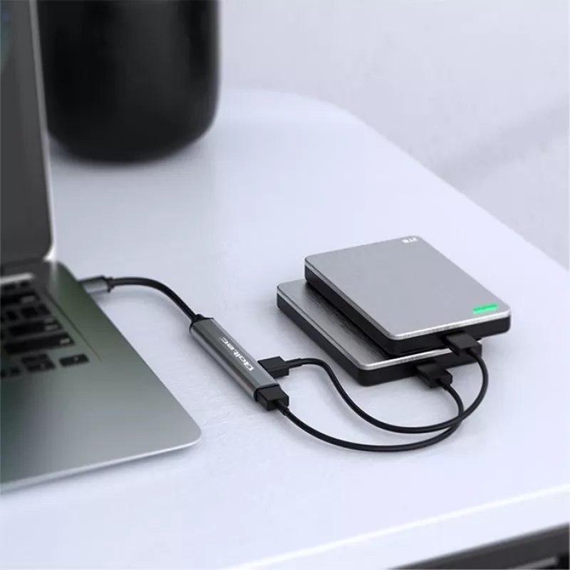 USB-hub QOLTEC 53793 — USB 3.0 ingang, 3× USB 2.0 aansluitingen