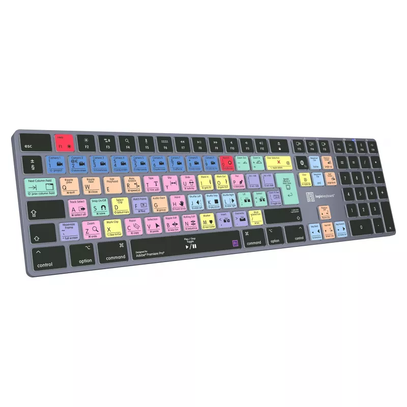 LogicKeyboard Titan DE Mac-toetsenbord voor Adobe Premiere Pro CC — Duitse layout
