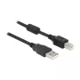 USB-kabel DeLOCK 83566 USB 2.0 1 m USB A USB B zwart