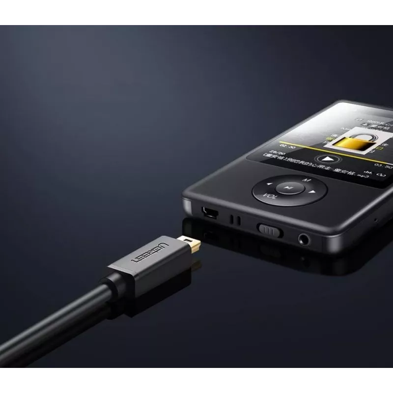USB-kabel UGREEN US132 Mini-USB 1 m — zwart, 480 Mbit/s, snel laden