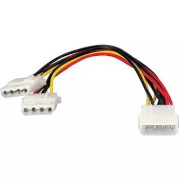 Equip interne stroomkabel, Molex (4-polig), 2 x Molex (4-polig), 0,2 m, stekker, bus, recht