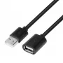 USB-verlengkabel AM-AF 1,8 m zwart