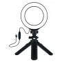 LED-ringlamp 12 cm met statief tot 14,5 cm, USB