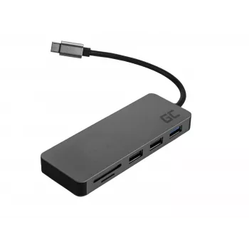 Green Cell AK50 - USB 3.2 Gen 1 (3.1 Gen 1) Type-C - USB 2.0 - USB 3.2 Gen 1 (3.1 Gen 1) Type-A - USB 3.2 Gen 1 (3.1 Gen 1) Type-C - MicroSD (TransFlash) - SD - zilver - Apple MacB