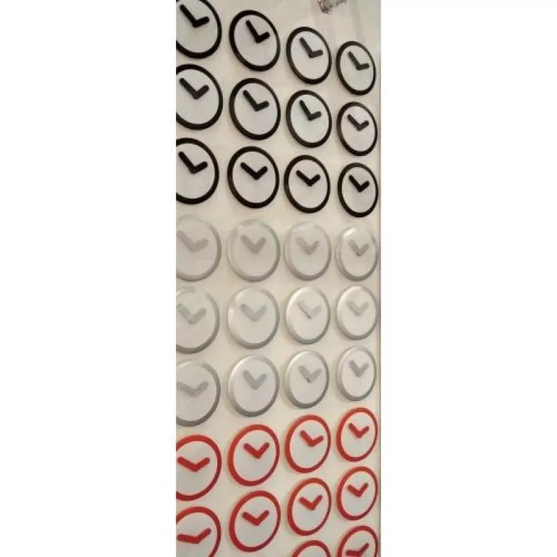 NeXtime klok 2615zi Focus, Ø25 cm, wandklok, wit/zilver