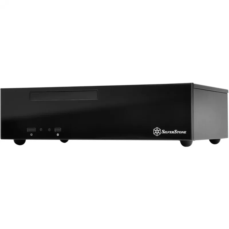 SilverStone MILO ML09 - desktop - Mini-ITX - zonder voeding (SFX12V) - zwart - USB/audio (SST-ML09B)