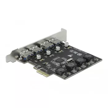 Delock PCI Express x1-kaart naar 4 x externe USB Type-A-aansluiting SuperSpeed USB