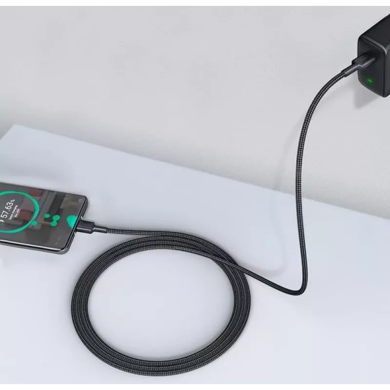 Aukey CB-CD45 USB-C naar USB-C-kabel, Quick Charge, 0,9 m, zwart