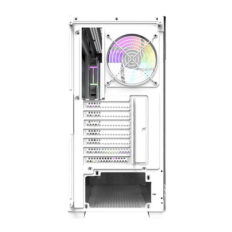 Computerbehuizing Darkflash DS900 (wit) + 7 ARGB-ventilatoren