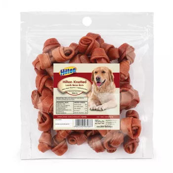 HILTON geknoopt lamsbot 6 cm - hondensnack - 500 g