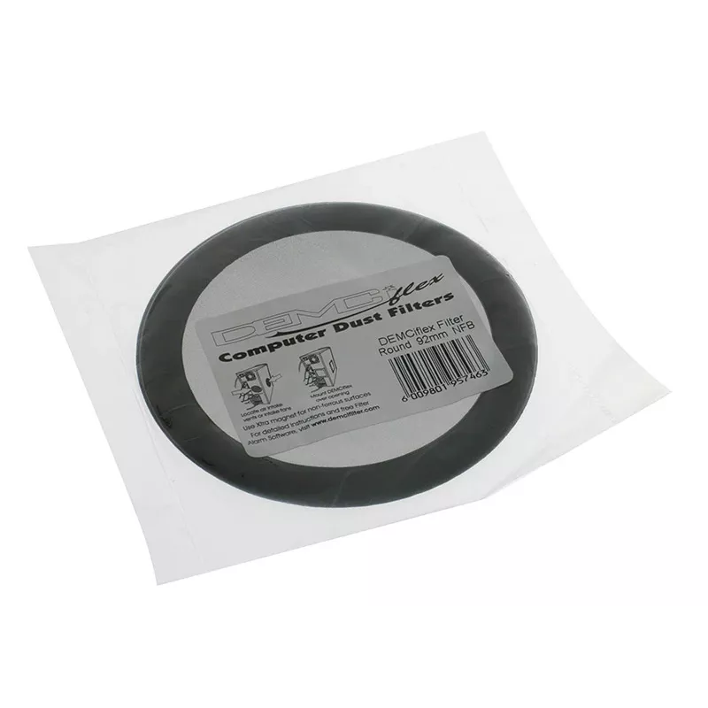 DEMCiflex DF0015 stoffilter, 92 mm, rond, zwart/zwart