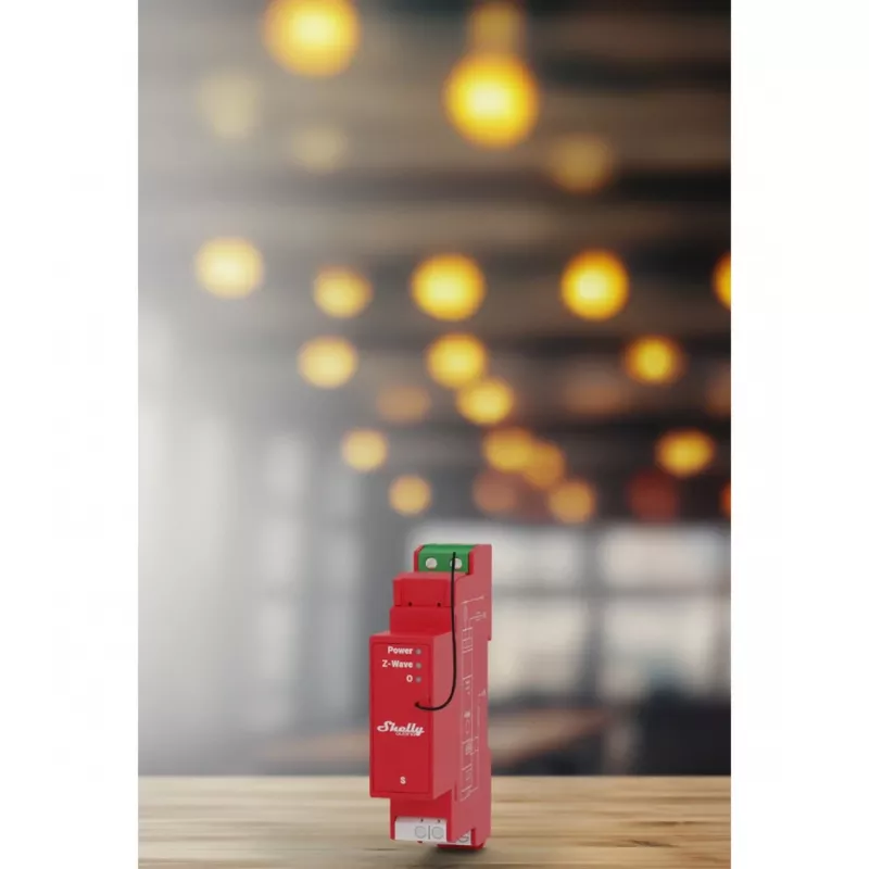 Halfgeleiderrelais Shelly Qubino Wave PRO 1PM rood 16A 110-240V