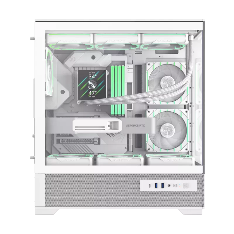 Gamemax behuizing | VISTA 2 AW | wit | midi-tower | voeding niet inbegrepen