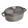 Ovale cocotte van gietijzer Staub 29 cm, grafietgrijs