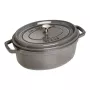 Ovale cocotte van gietijzer Staub 29 cm, grafietgrijs