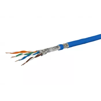 Netwerkkabel Metz Connect 1308427B34145 Cat7a S/FTP blauw 100m