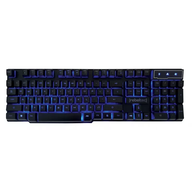 Toetsenbord muis inclusief Rebeltec SHERMAN gaming USB QZERTY Engels zwart