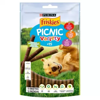 Natvoer voor honden in zakjes Purina Nestlé FRISKIES Picnic Variety 126 g — volwassen honden, lam/rund, 126 g zakje
