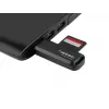 Kaartlezer NATEC Scarab 2 USB 3.2 Gen 1 Type-A — microSD-/SD-ondersteuning, 5000 Mbit/s, zwart
