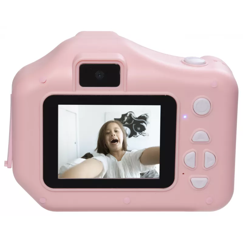 Denver KPC-1370P digitale kindercamera met thermische printer, 2,8 inch LCD, 48 MP, 1440p-video, roze