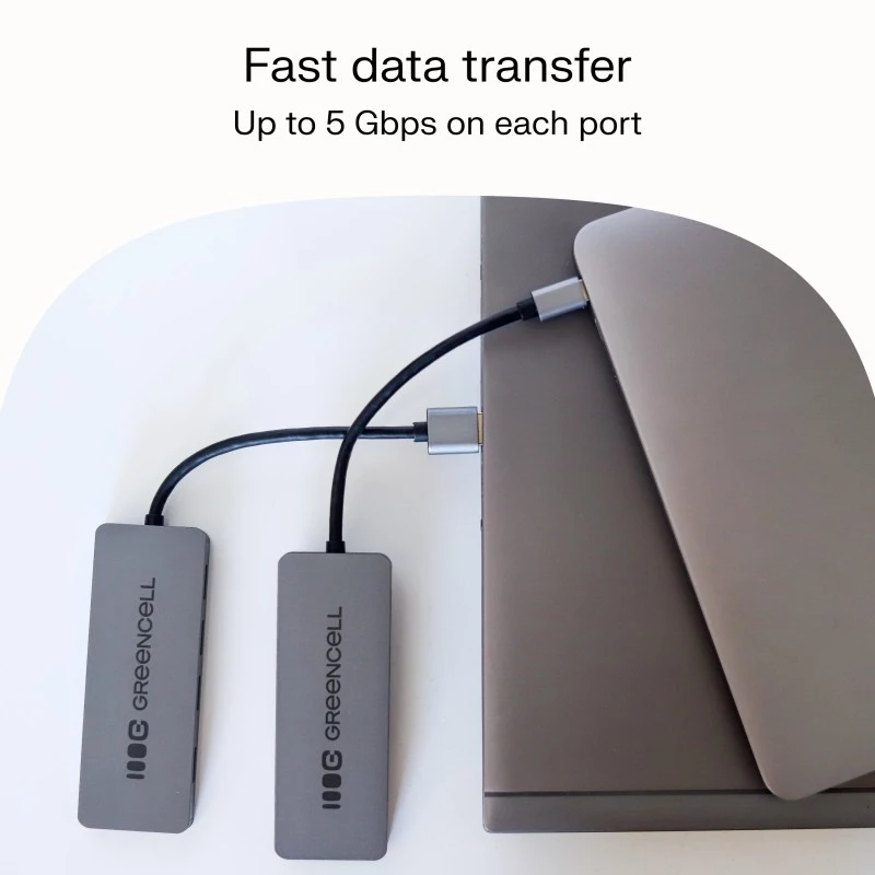 USB-hub Green Cell HUB-GC-A4A — 4-poorts USB-A 3.0-hub
