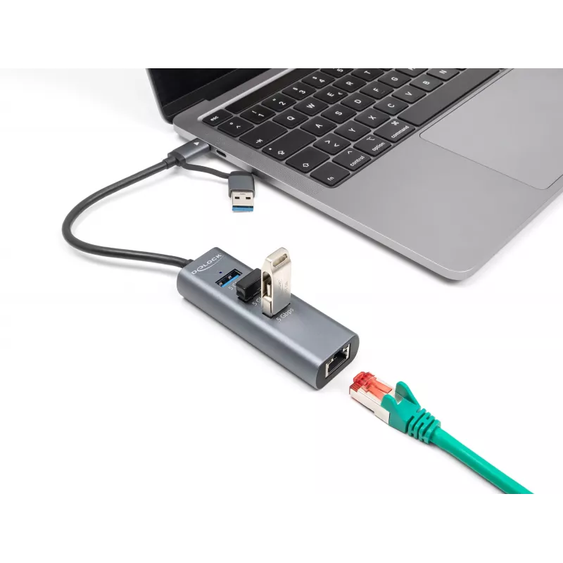 DeLOCK 64282 laptop-dockingstation & poortreplicator bekabeld USB 3.2 Gen 1 (3.1 Gen 1) Type-C grijs (64282)