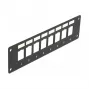 DeLOCK 86597 Lege Keystone-patchpaneel, 8 poorten, opbouwmontage, zwart